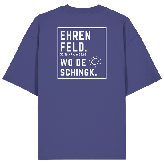 Wo de Sonn schingk - Ehrenfeld Druck Rücken  - Organic Oversize Shirt