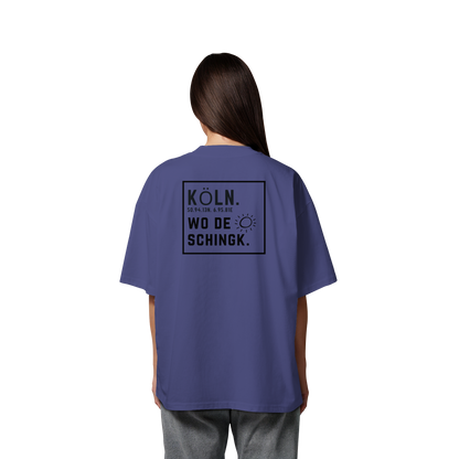 Wo de Sonn schingk - Köln Druck Rücken  - Organic Oversize Shirt