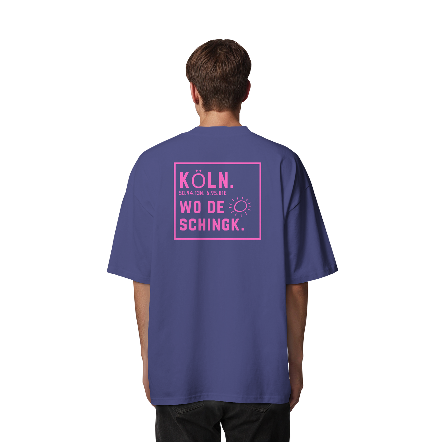 Wo de Sonn schingk - Köln Druck Rücken - Organic Oversize Shirt