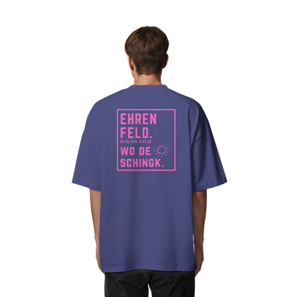 Wo de Sonn schingk - Ehrenfeld Druck Rücken  - Organic Oversize Shirt