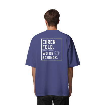 Wo de Sonn schingk - Ehrenfeld Druck Rücken  - Organic Oversize Shirt