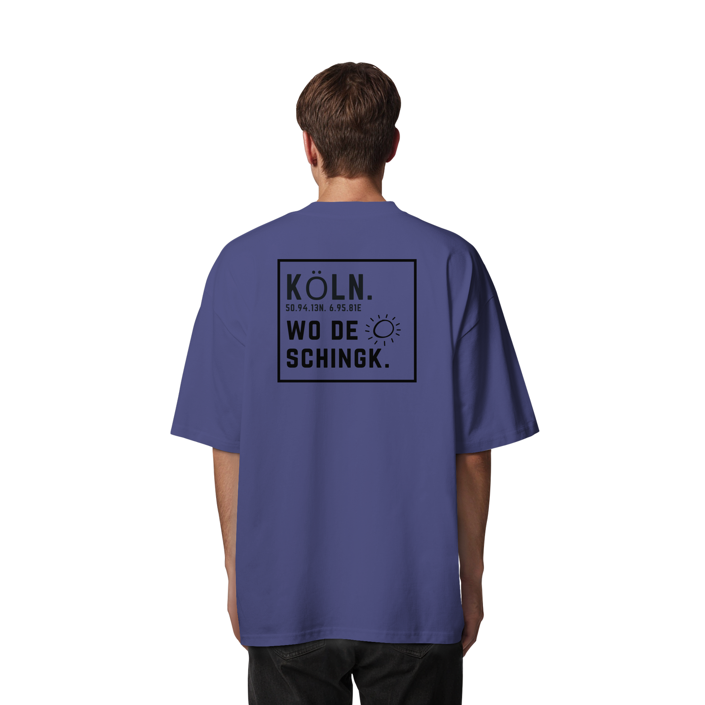 Wo de Sonn schingk - Köln Druck Rücken  - Organic Oversize Shirt