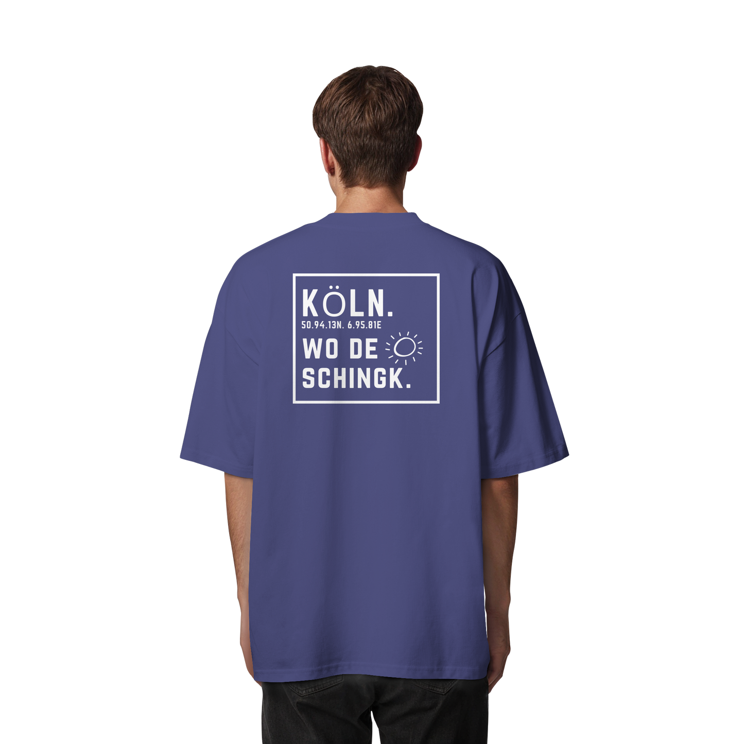 Wo de Sonn schingk - Köln Druck Rücken  - Organic Oversize Shirt