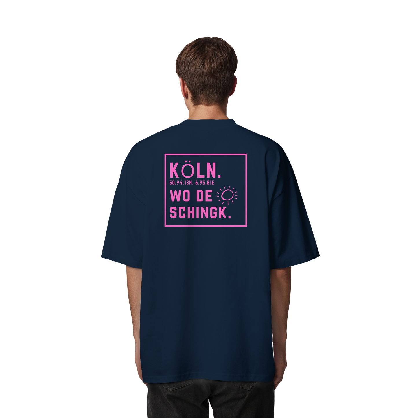 Wo de Sonn schingk - Köln Druck Rücken - Organic Oversize Shirt
