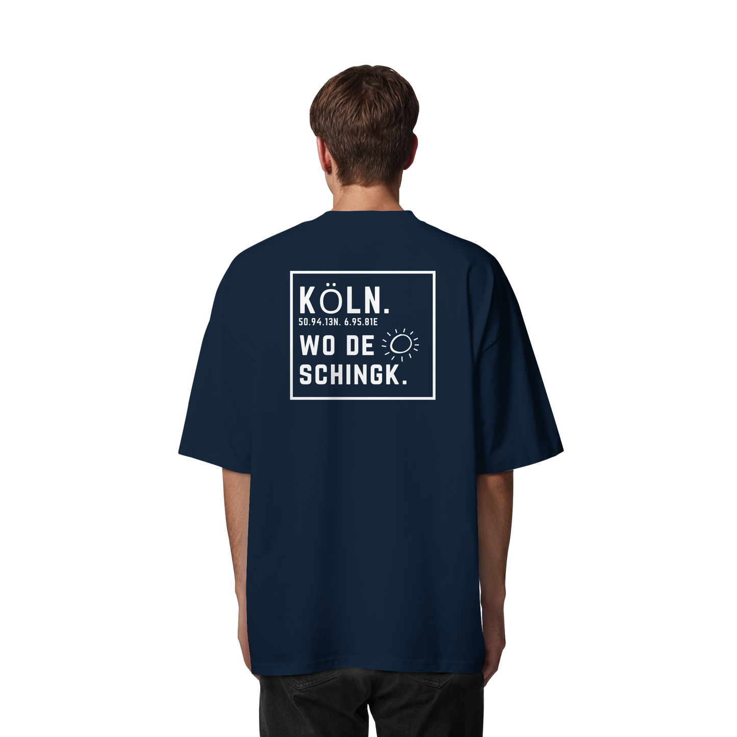 Wo de Sonn schingk - Köln Druck Rücken  - Organic Oversize Shirt