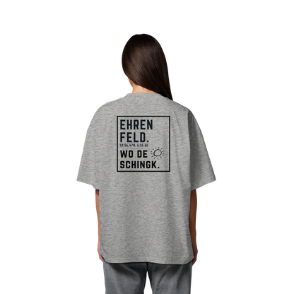 Wo de Sonn schingk - Ehrenfeld Druck Rücken - Organic Oversize Shirt