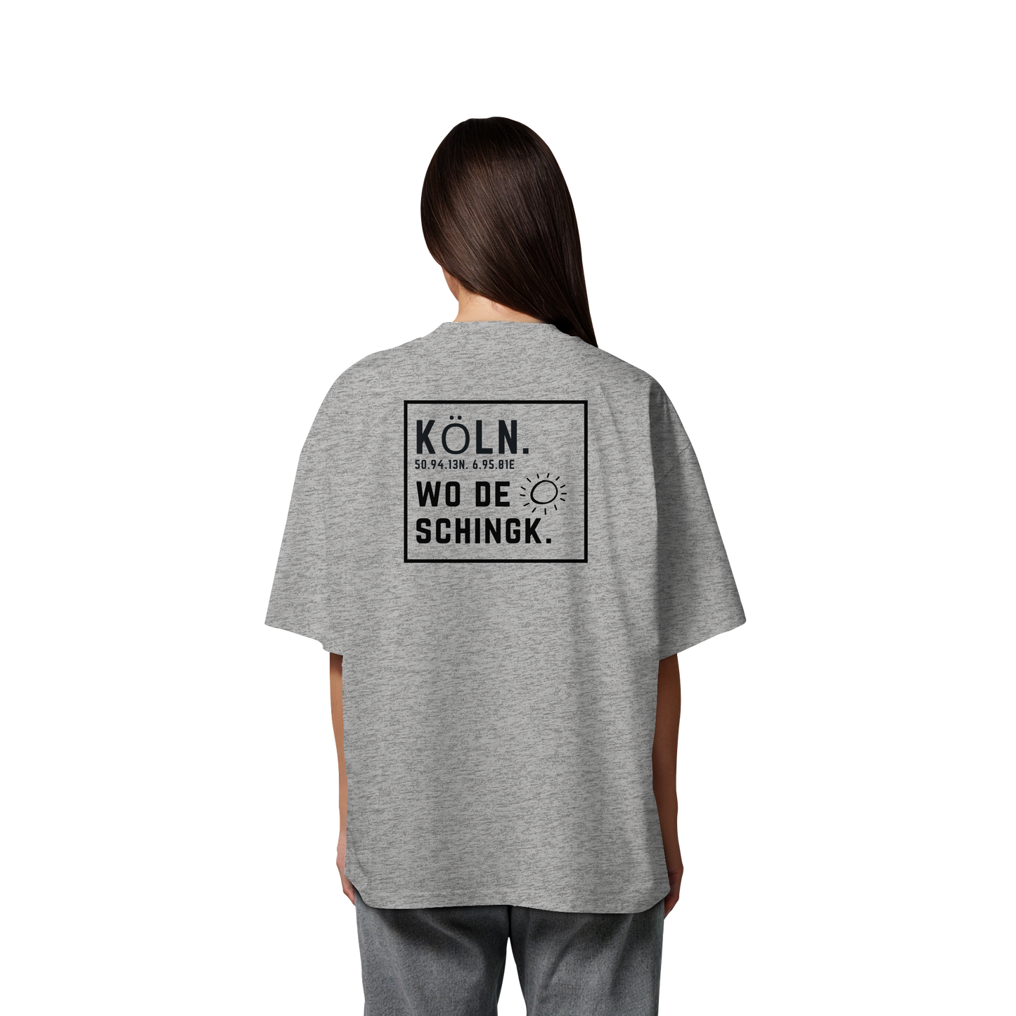Wo de Sonn schingk - Köln Druck Rücken  - Organic Oversize Shirt