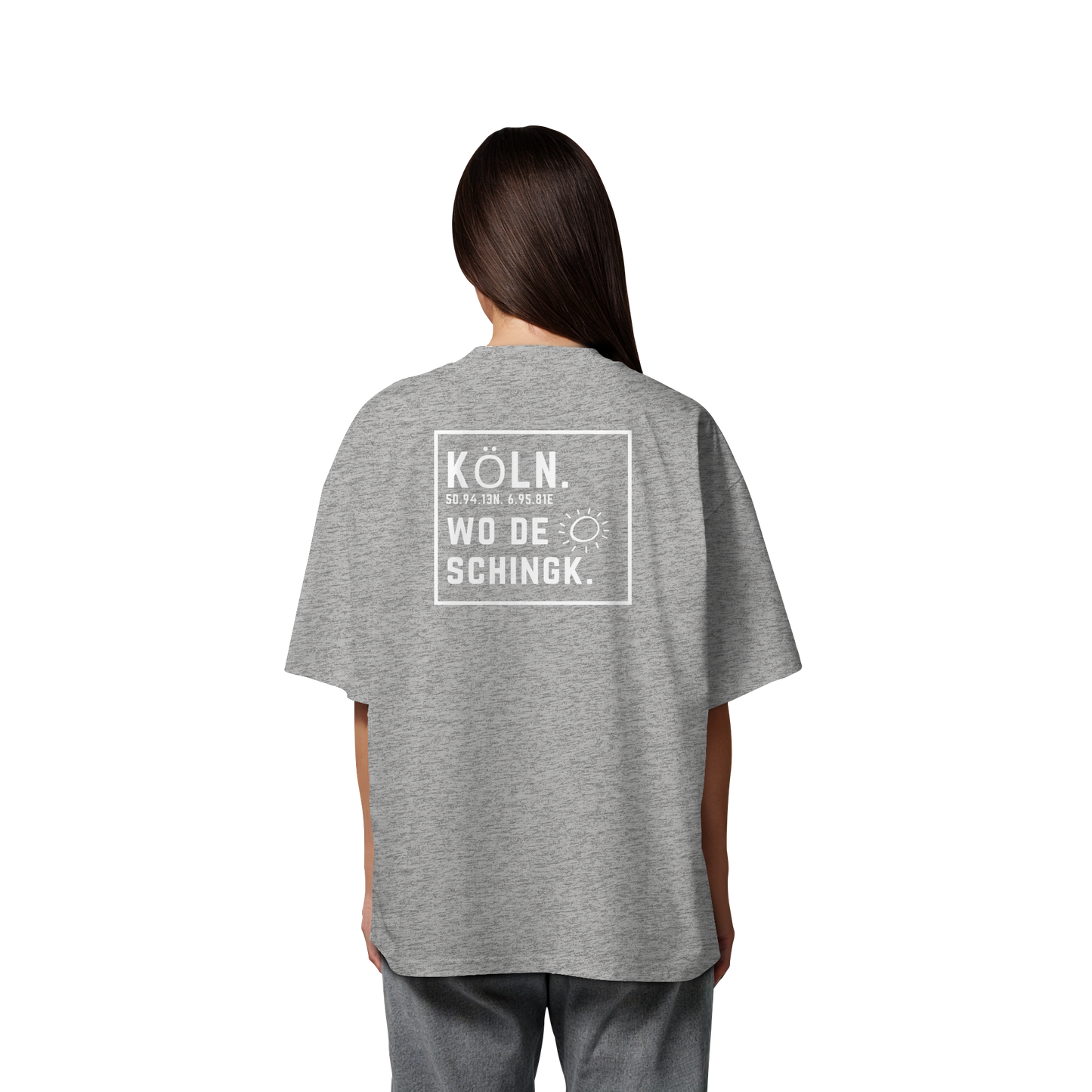 Wo de Sonn schingk - Köln Druck Rücken  - Organic Oversize Shirt