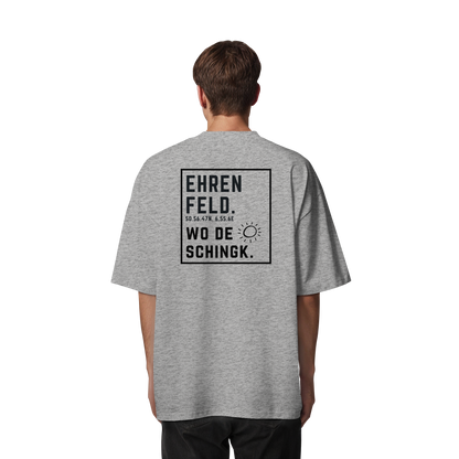 Wo de Sonn schingk - Ehrenfeld Druck Rücken - Organic Oversize Shirt