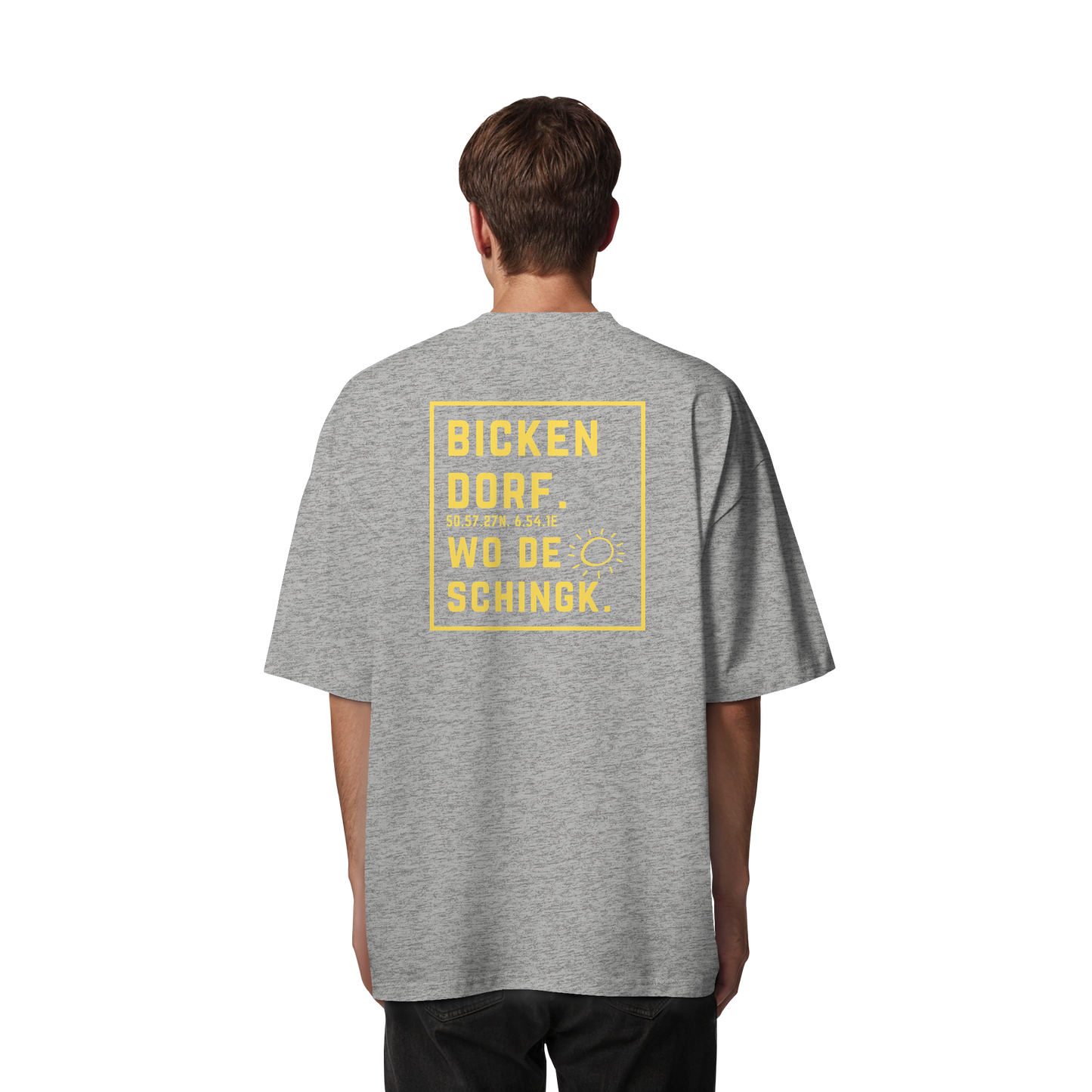 Wo de Sonn schingk - Bickendorf Druck Rücken - Organic Oversize Shirt