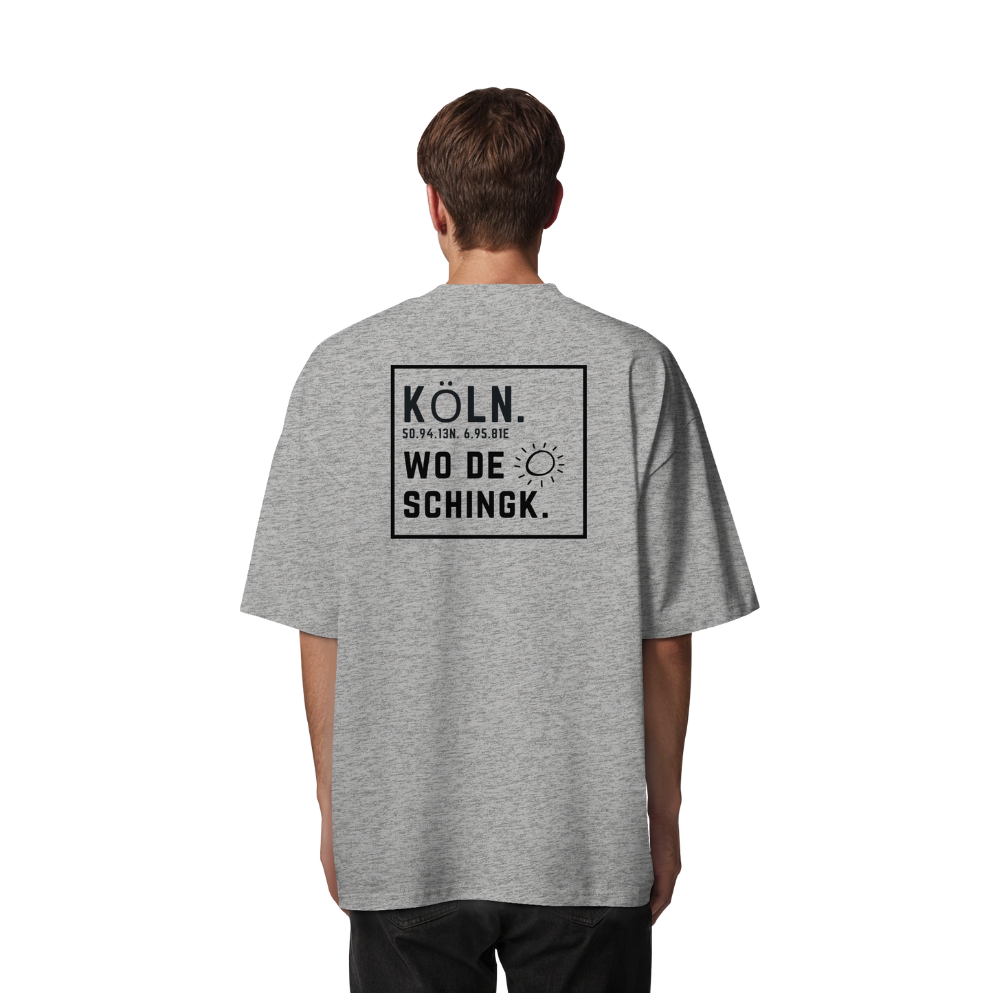 Wo de Sonn schingk - Köln Druck Rücken  - Organic Oversize Shirt