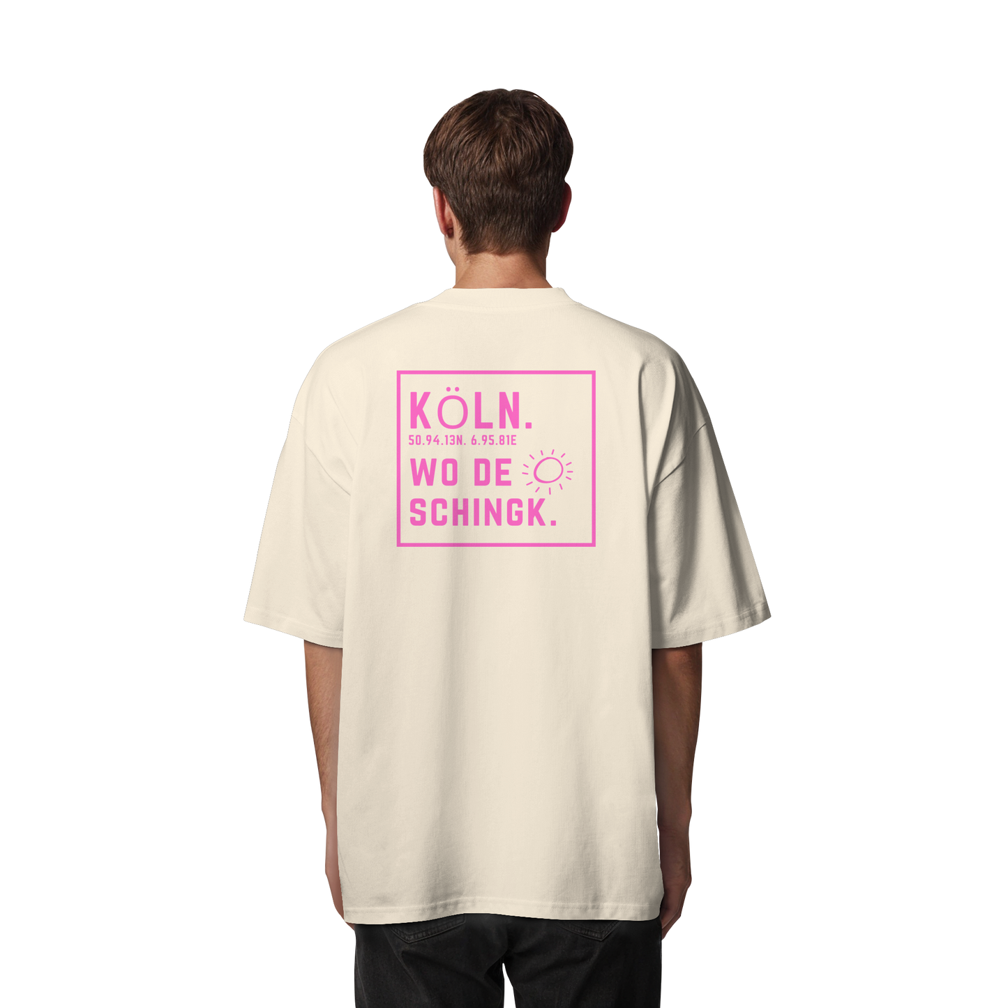 Wo de Sonn schingk - Köln Druck Rücken - Organic Oversize Shirt
