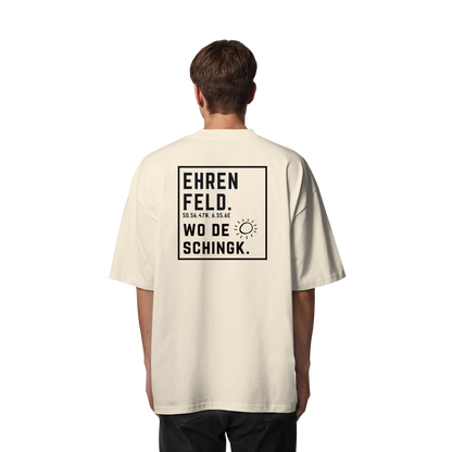 Wo de Sonn schingk - Ehrenfeld Druck Rücken - Organic Oversize Shirt