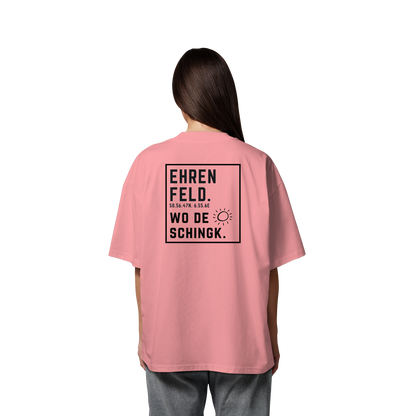 Wo de Sonn schingk - Ehrenfeld Druck Rücken - Organic Oversize Shirt