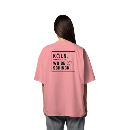 Wo de Sonn schingk - Köln Druck Rücken  - Organic Oversize Shirt