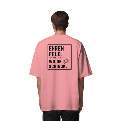 Wo de Sonn schingk - Ehrenfeld Druck Rücken - Organic Oversize Shirt
