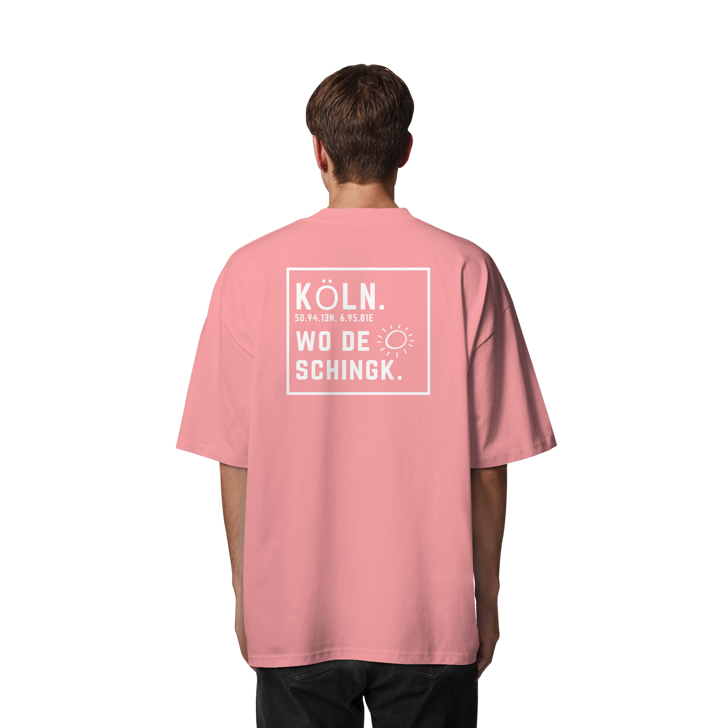 Wo de Sonn schingk - Köln Druck Rücken  - Organic Oversize Shirt
