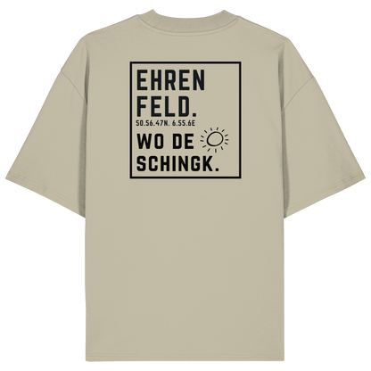 Wo de Sonn schingk - Ehrenfeld Druck Rücken - Organic Oversize Shirt
