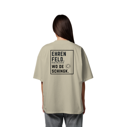 Wo de Sonn schingk - Ehrenfeld Druck Rücken - Organic Oversize Shirt