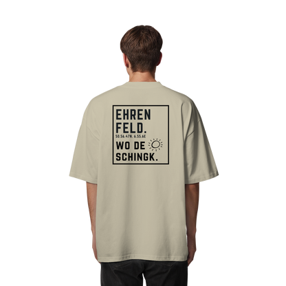 Wo de Sonn schingk - Ehrenfeld Druck Rücken - Organic Oversize Shirt