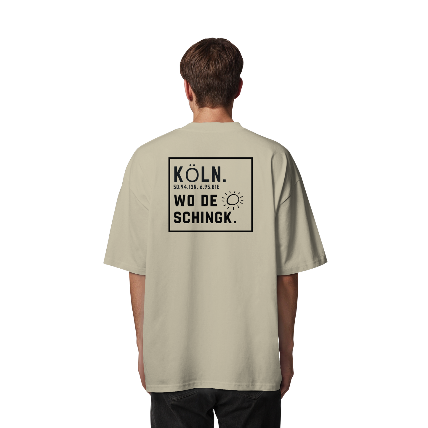 Wo de Sonn schingk - Köln Druck Rücken  - Organic Oversize Shirt