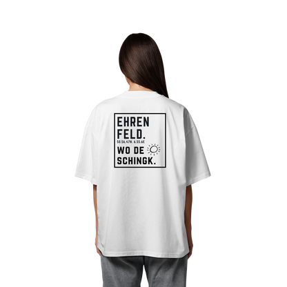 Wo de Sonn schingk - Ehrenfeld Druck Rücken - Organic Oversize Shirt