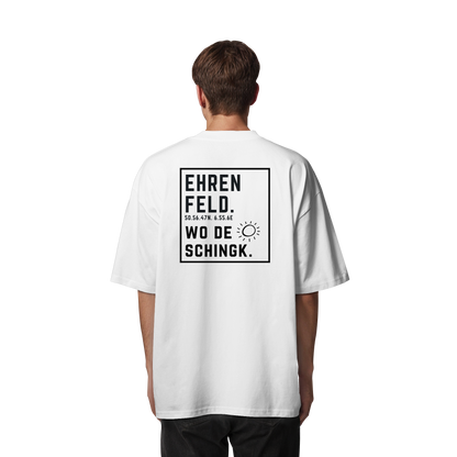 Wo de Sonn schingk - Ehrenfeld Druck Rücken - Organic Oversize Shirt