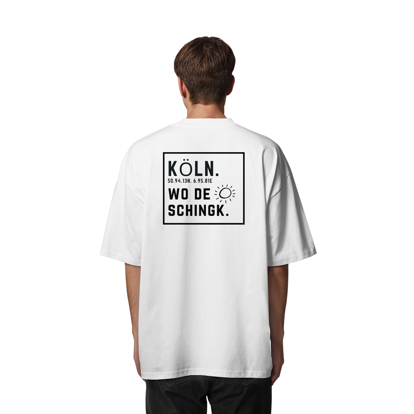 Wo de Sonn schingk - Köln Druck Rücken  - Organic Oversize Shirt