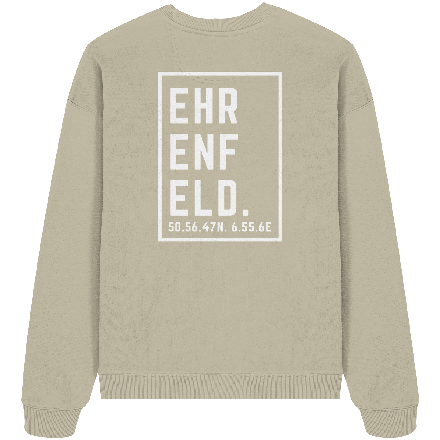Ehrenfeld Koordinaten (großer Druck auf dem Rücken) - Organic Oversize Sweatshirt