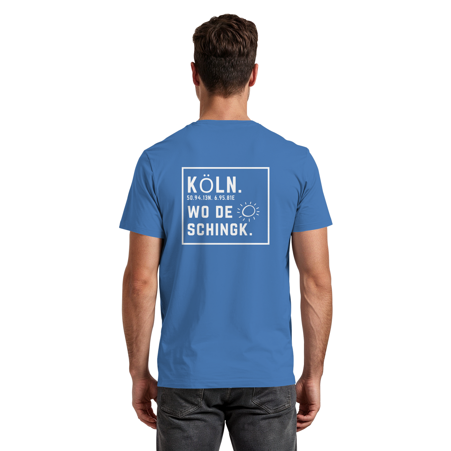 Wo de Sonn schingk - Köln Druck Rücken  - Premium Classic T-Shirt