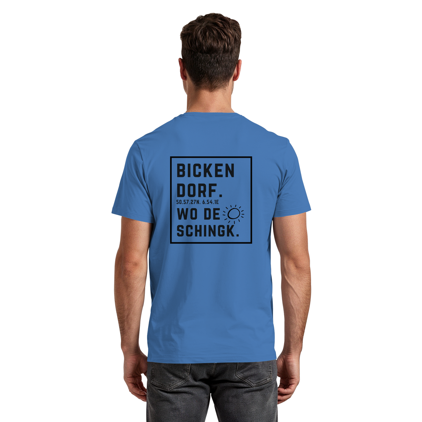 Wo de Sonn schingk - Bickendorf Druck Rücken - Premium Classic T-Shirt
