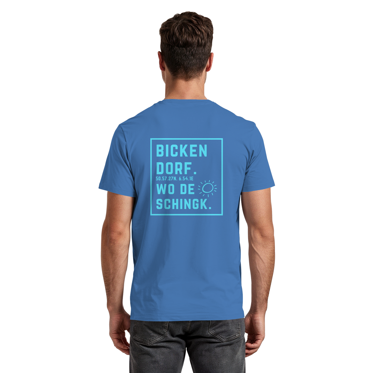 Wo de Sonn schingk - Bickendorf Druck Rücken - Premium Classic T-Shirt