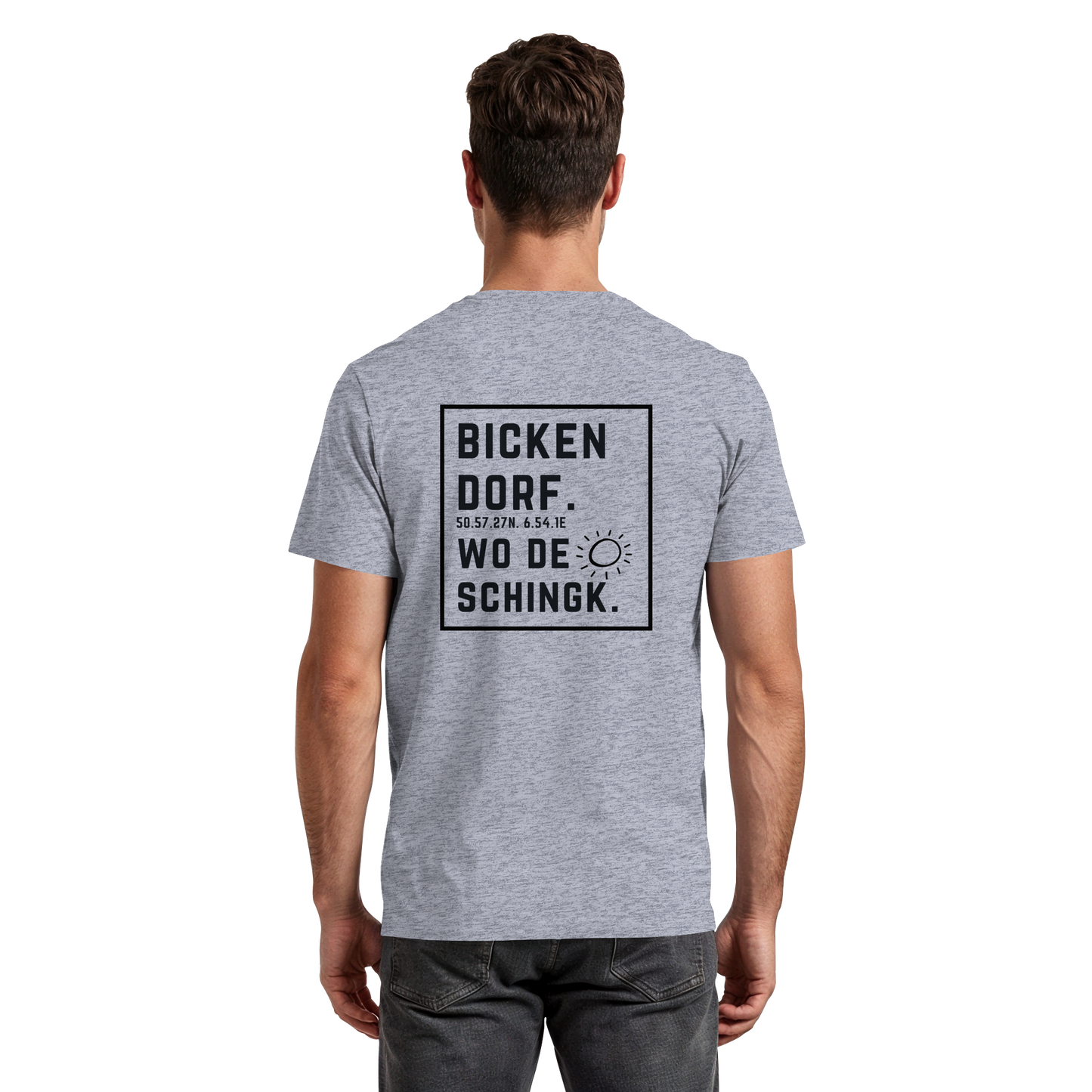 Wo de Sonn schingk - Bickendorf Druck Rücken - Premium Classic T-Shirt