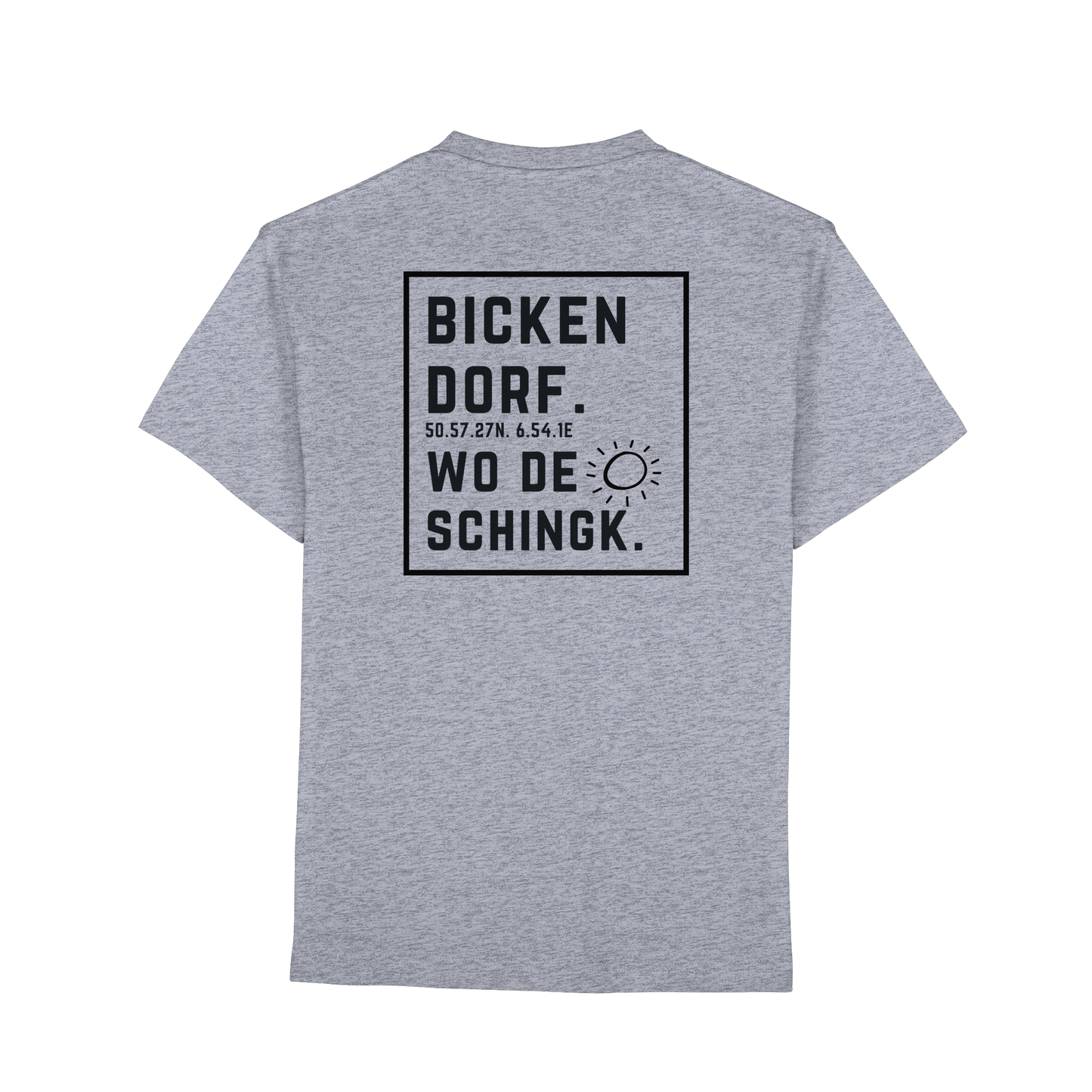 Wo de Sonn schingk - Bickendorf Druck Rücken - Premium Classic T-Shirt