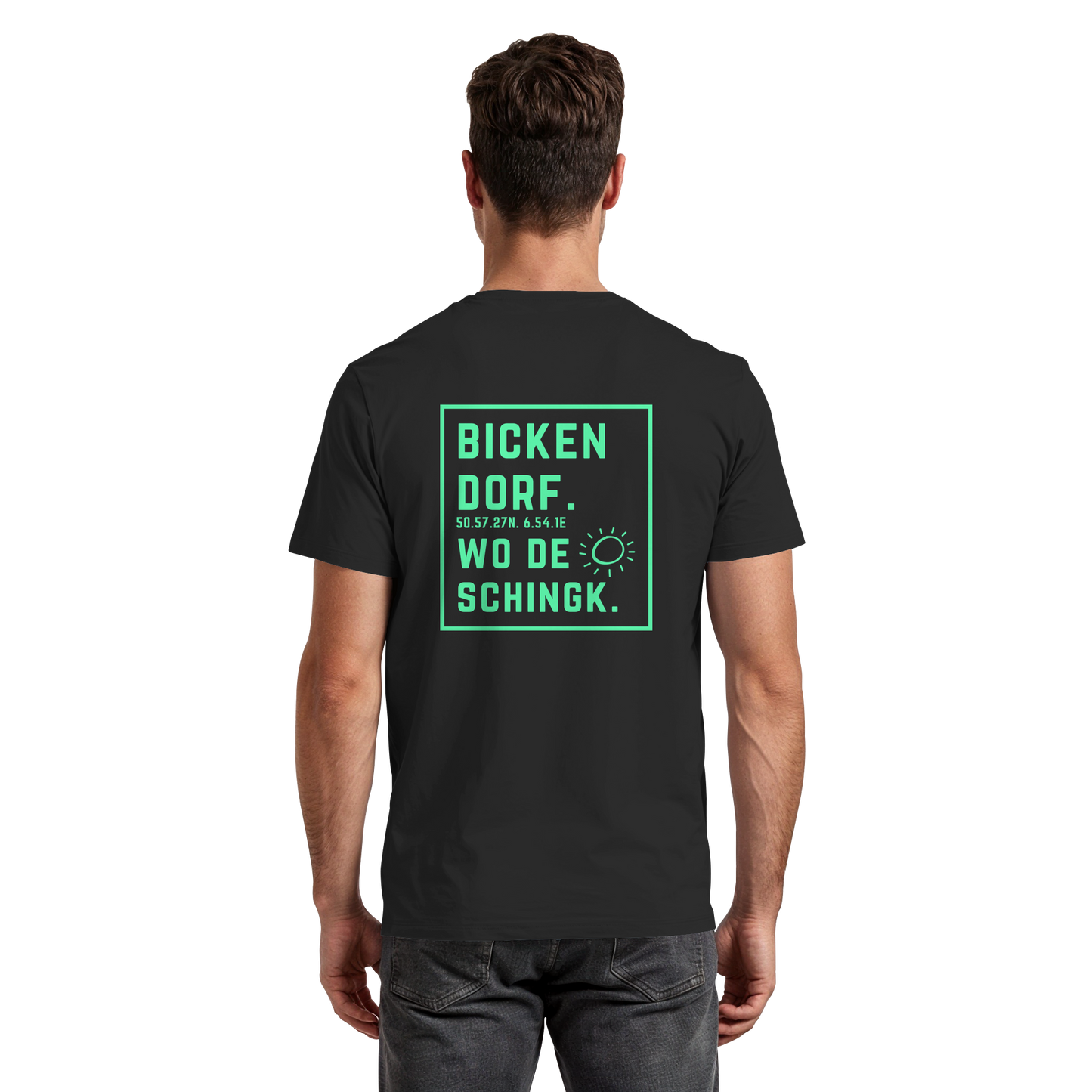 Wo de Sonn schingk - Bickendorf Druck Rücken - Premium Classic T-Shirt