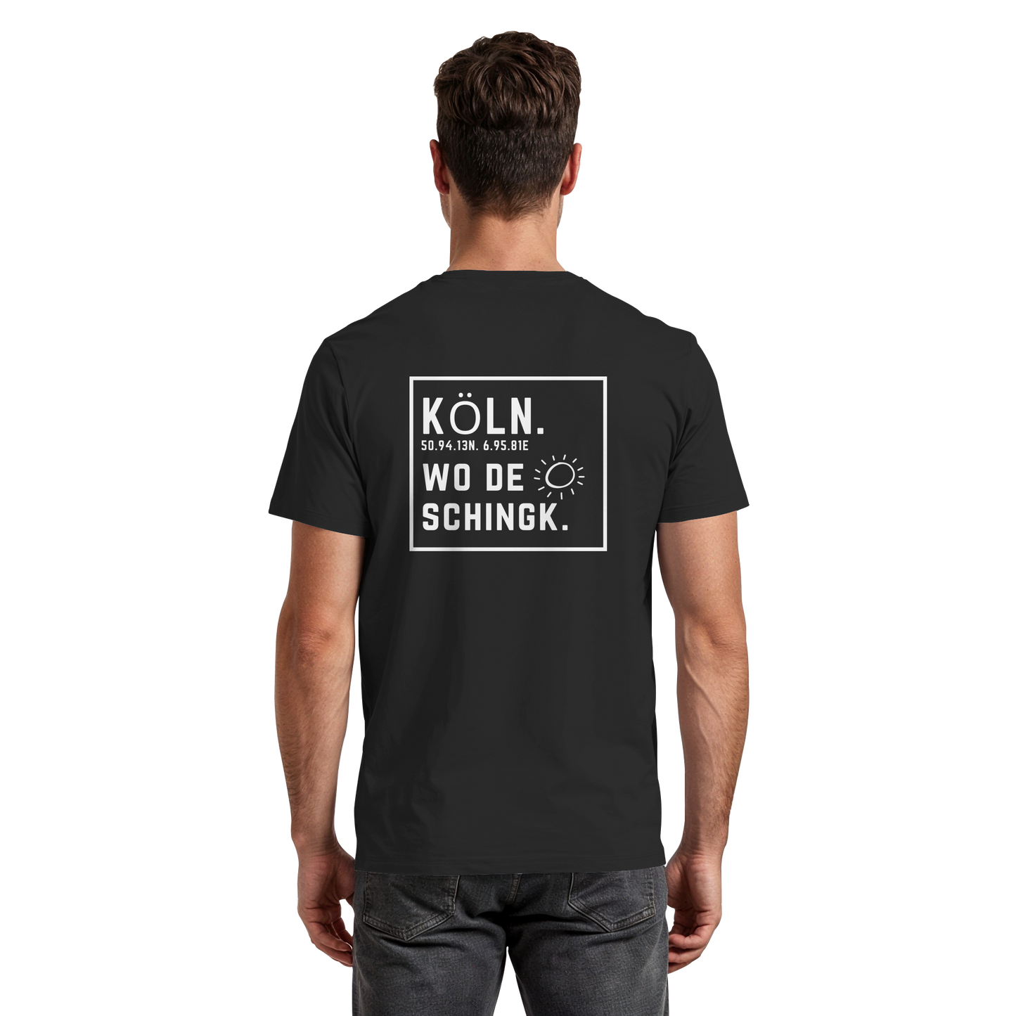 Wo de Sonn schingk - Köln Druck Rücken  - Premium Classic T-Shirt