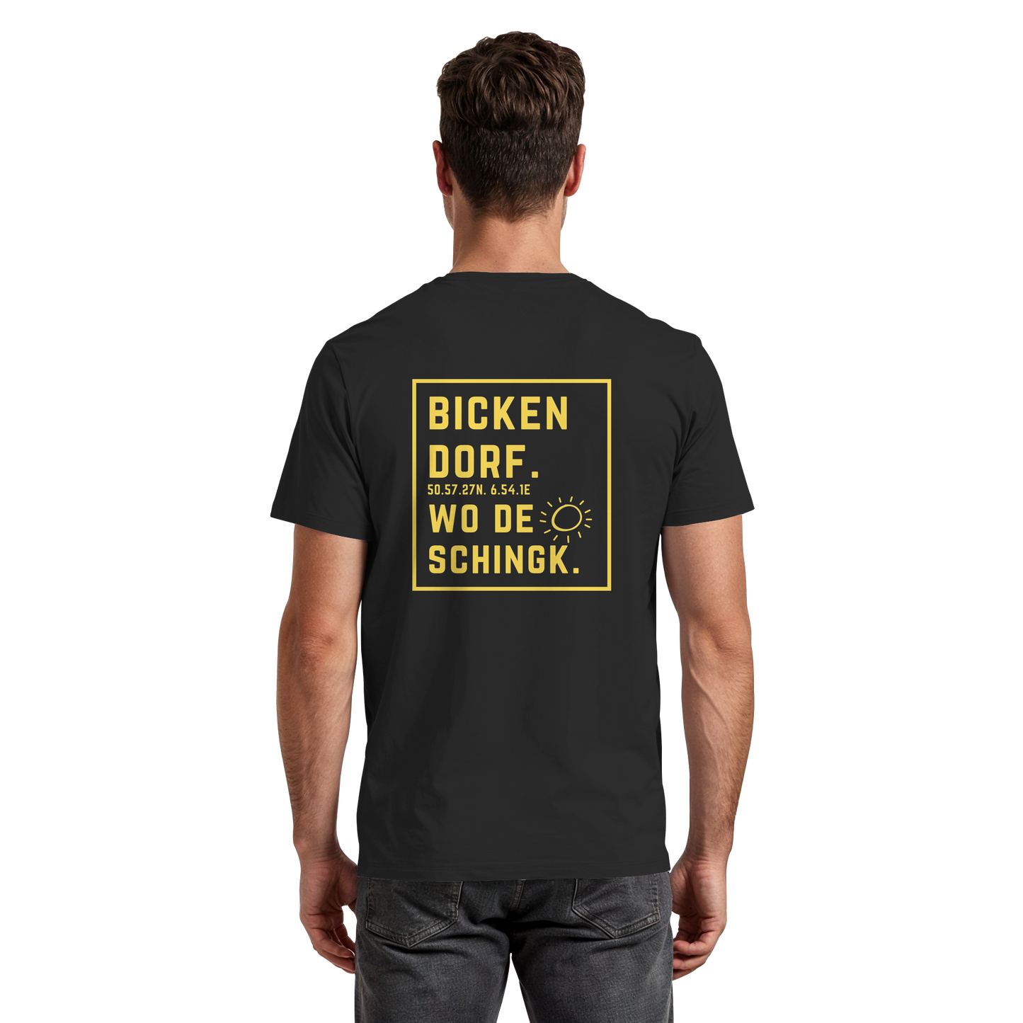 Wo de Sonn schingk - Bickendorf Druck Rücken - Premium Classic T-Shirt