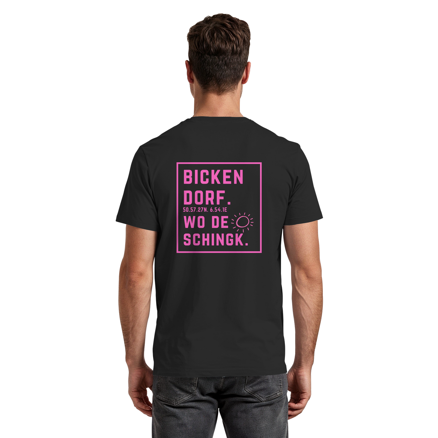 Wo de Sonn schingk - Bickendorf Druck Rücken - Premium Classic T-Shirt