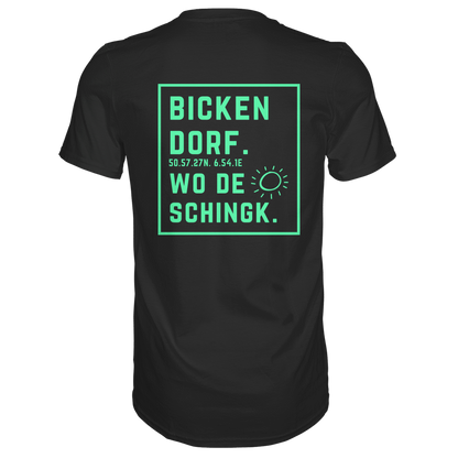 Wo de Sonn schingk - Bickendorf Druck Rücken - Premium Classic T-Shirt
