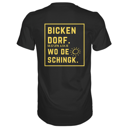 Wo de Sonn schingk - Bickendorf Druck Rücken - Premium Classic T-Shirt