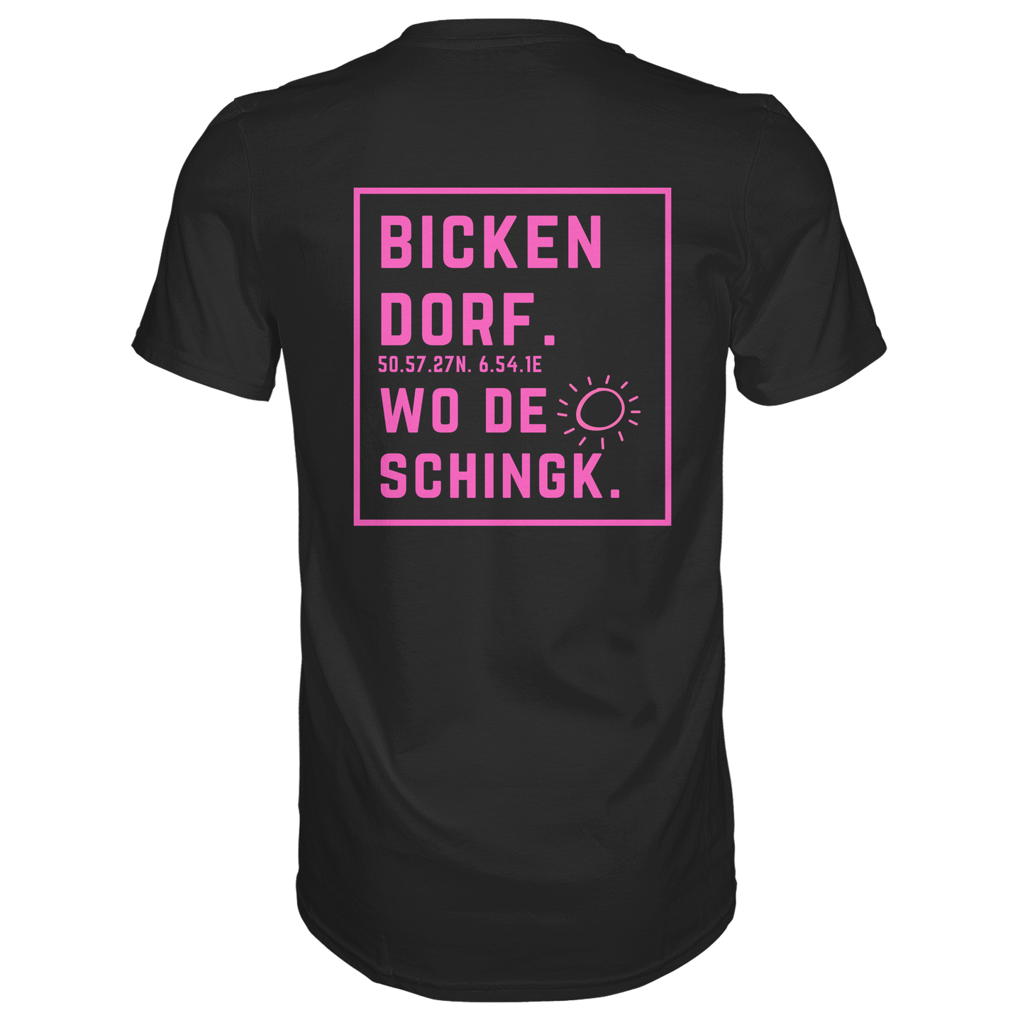 Wo de Sonn schingk - Bickendorf Druck Rücken - Premium Classic T-Shirt