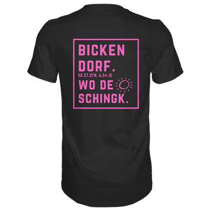 Wo de Sonn schingk - Bickendorf Druck Rücken - Premium Classic T-Shirt