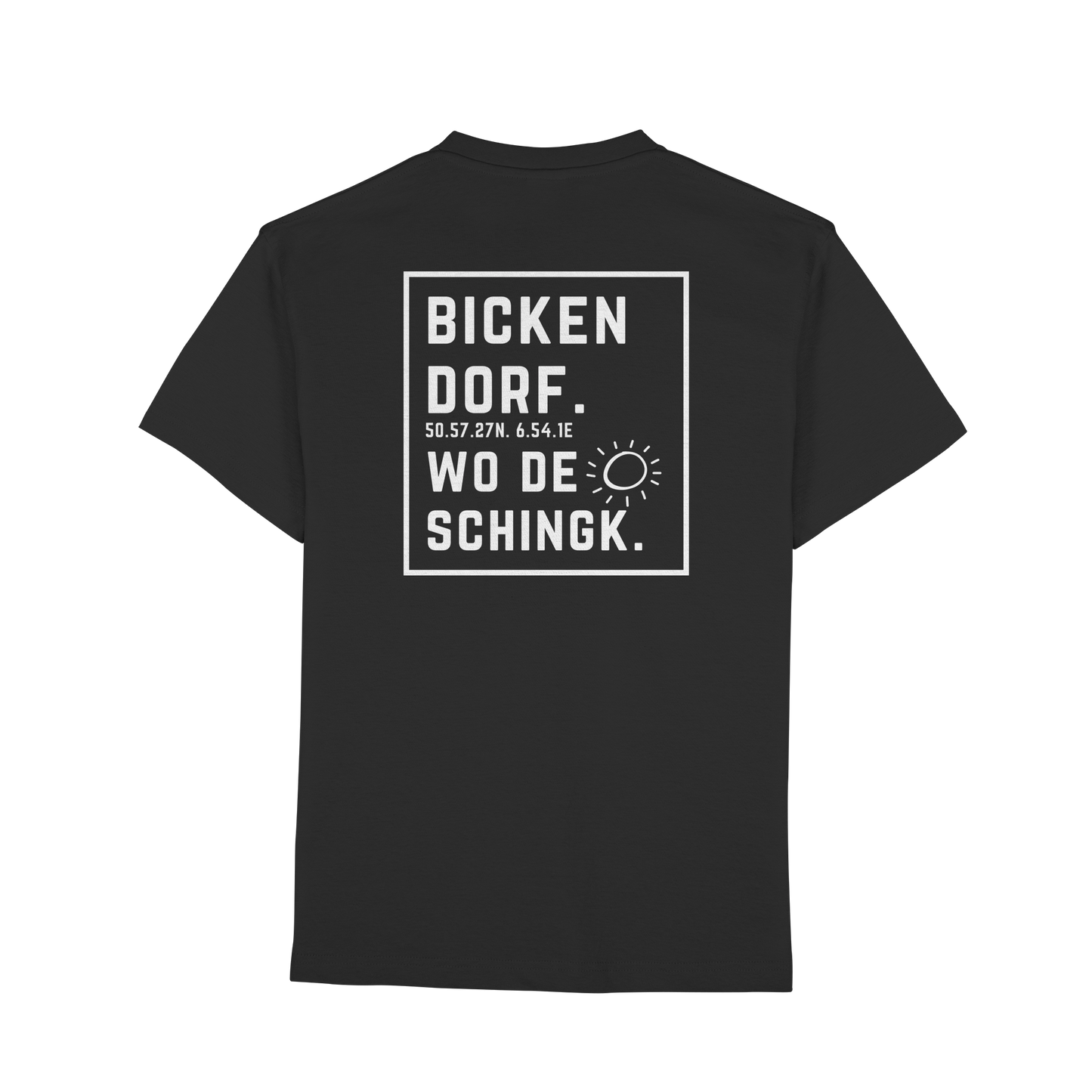 Wo de Sonn schingk - Bickendorf Druck Rücken - Premium Classic T-Shirt