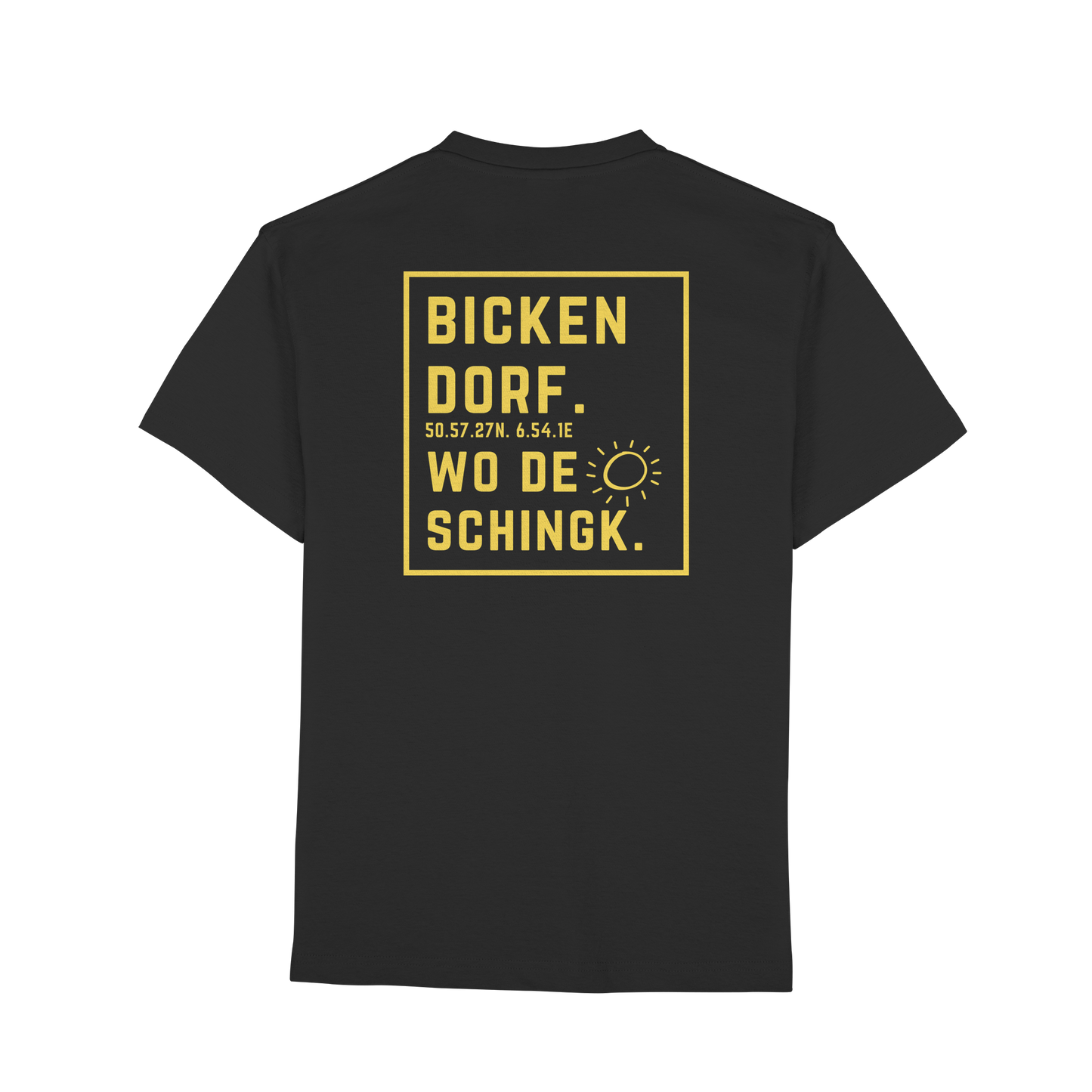 Wo de Sonn schingk - Bickendorf Druck Rücken - Premium Classic T-Shirt