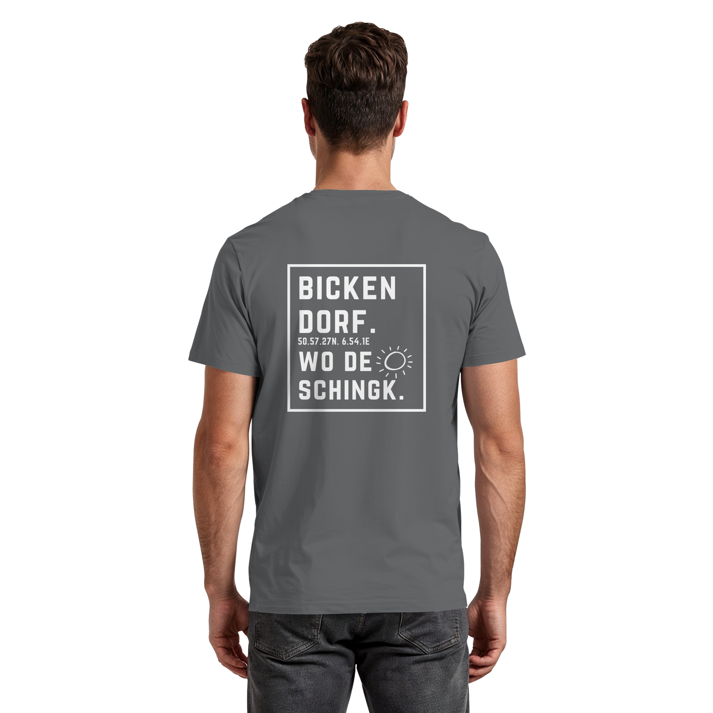 Wo de Sonn schingk - Bickendorf Druck Rücken - Premium Classic T-Shirt
