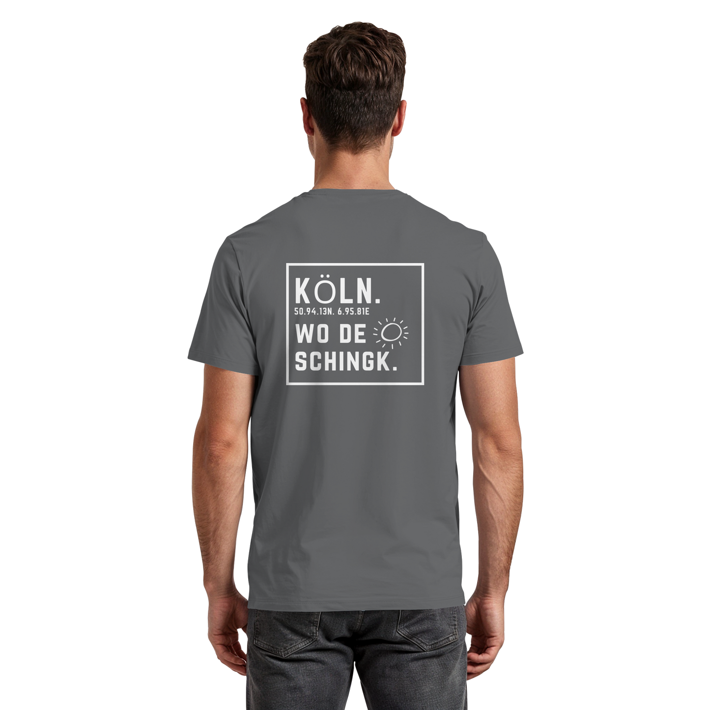 Wo de Sonn schingk - Köln Druck Rücken  - Premium Classic T-Shirt
