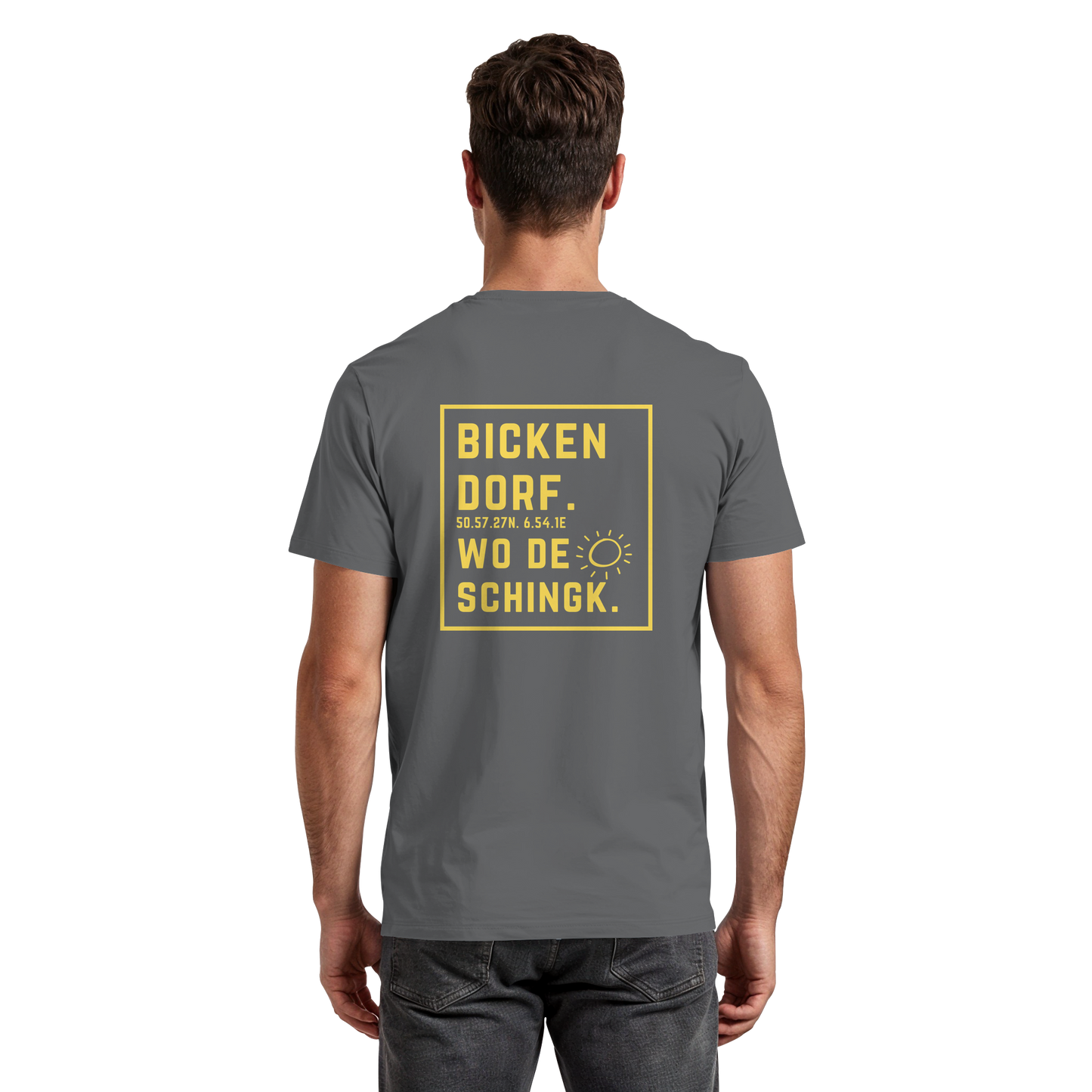 Wo de Sonn schingk - Bickendorf Druck Rücken - Premium Classic T-Shirt