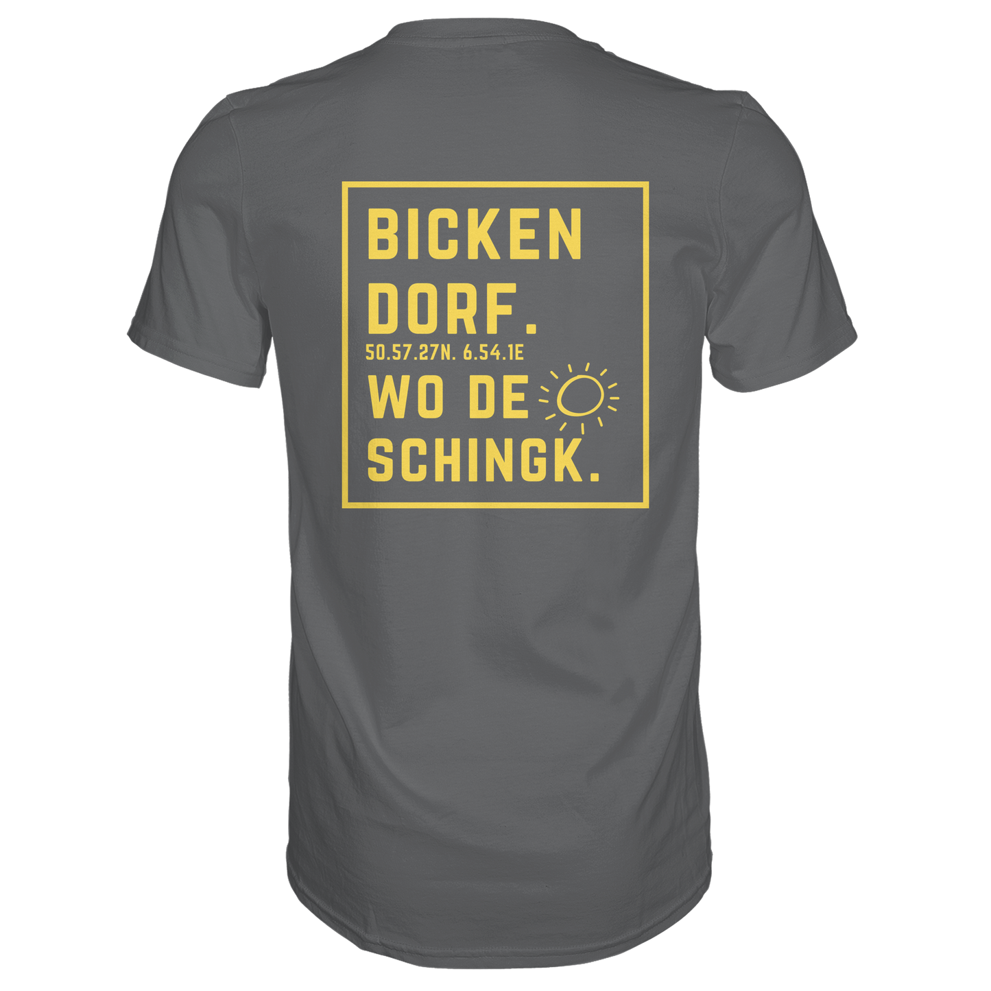 Wo de Sonn schingk - Bickendorf Druck Rücken - Premium Classic T-Shirt