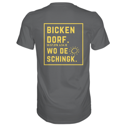 Wo de Sonn schingk - Bickendorf Druck Rücken - Premium Classic T-Shirt