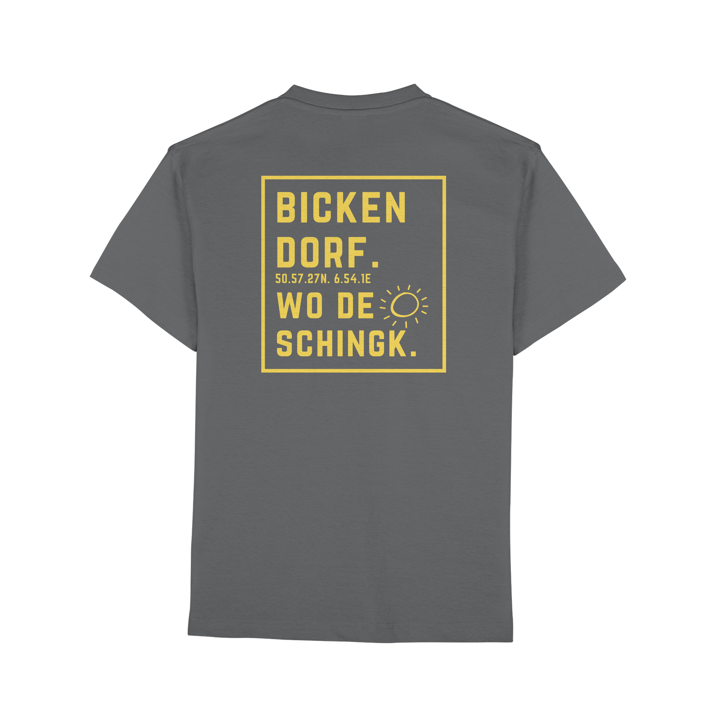 Wo de Sonn schingk - Bickendorf Druck Rücken - Premium Classic T-Shirt